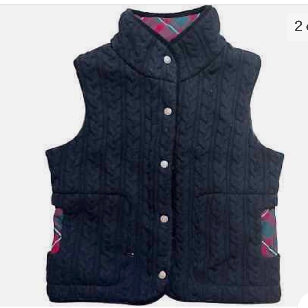 Pendleton Lambswool Cable Knit Black Front Red Gr… - image 4